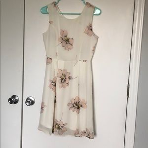 Cream floral dress